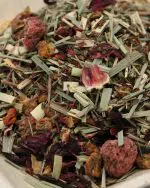 gros plan infusion menthe framboise bio