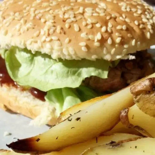 Burger et frites au thym maison