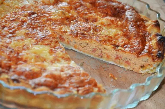 Quiche au poulet cajun, chorizo et chèvre