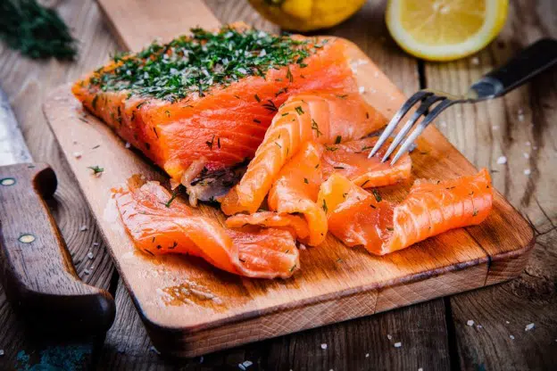 Gravlax de saumon