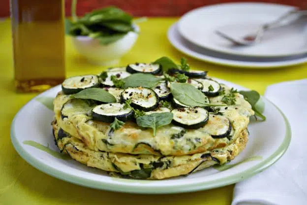 Omelette courgettes et asperges