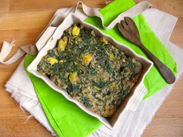 Flan végétal de fanes de carottes et serpolet