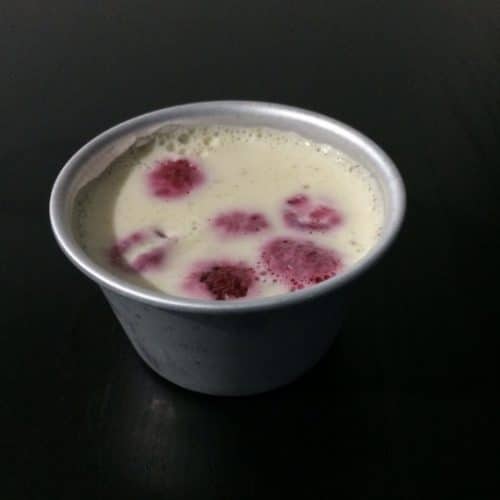 Panacotta vanille framboise