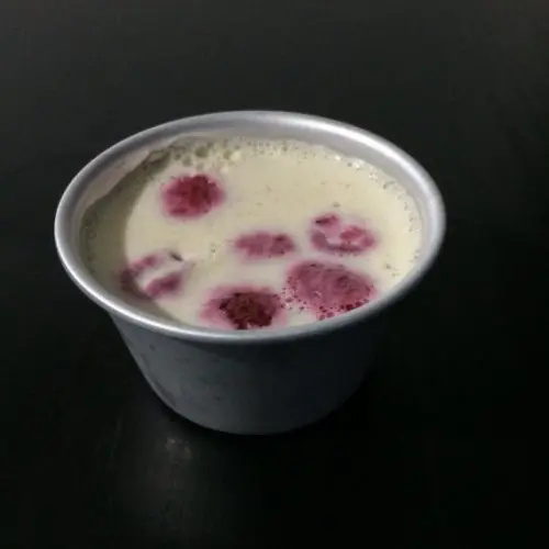 Panacotta vanille framboise