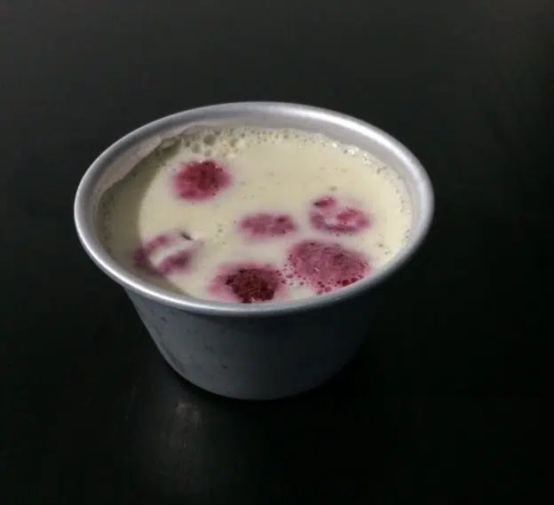 Panacotta vanille framboise