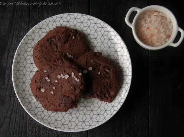 Cookies au chocolat et au sel rose de l’himalaya