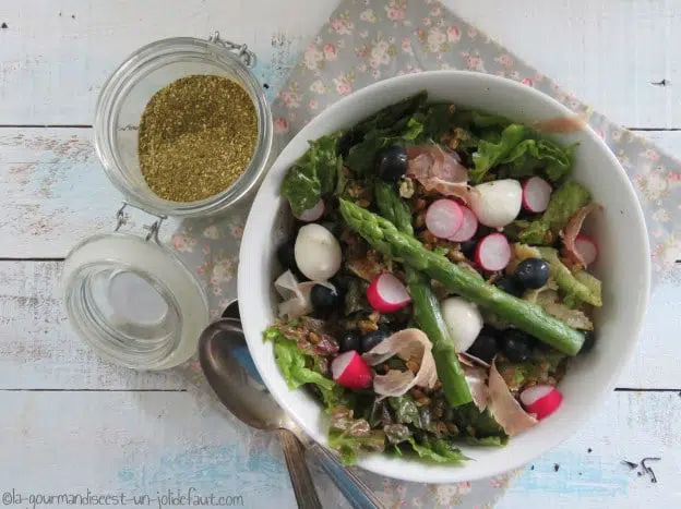 Salade à l'épeautre et asperges