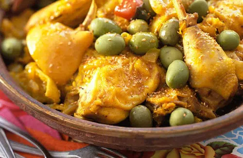 tajine de poulet aux olives et citron confit