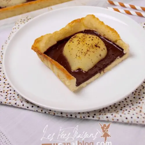 Tarte choco-poires-fève tonka