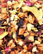 gros plan infusion fruit de la passion orange