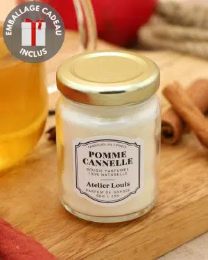 coffret bougie pomme cannelle