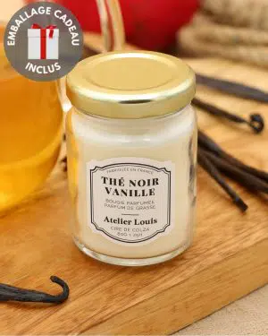coffret bougie the noir vanille