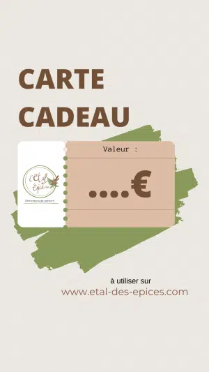 carte cadeau etal des epices