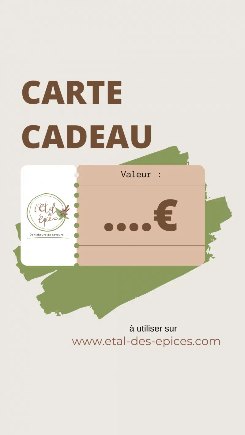carte cadeau etal des epices