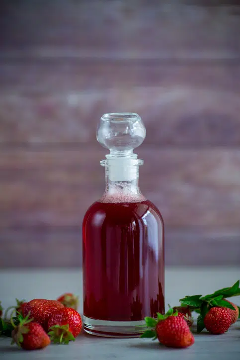 Sirop maison fraise basilic