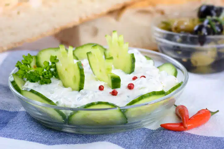 Verrine fraicheur au concombre et au cumin