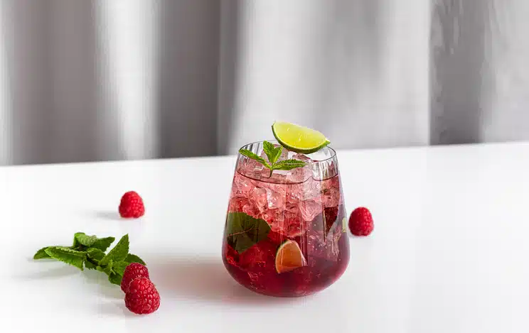 Mocktail rooibos à la framboise