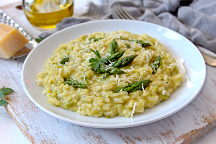 Risotto aux asperges et zaatar