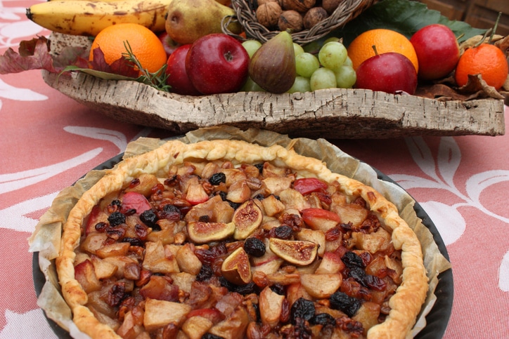 Tarte aux pommes et figues