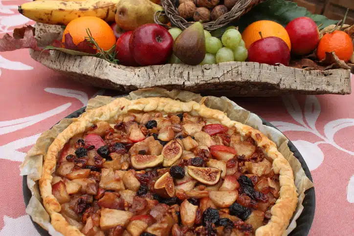 Tarte aux pommes et figues